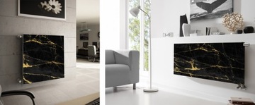 MATA MAGNES NA KALORYFER CZARNY MARMUR GOLD 80x60