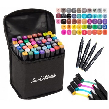 MARKERY ALKOHOLOWE MANGA ZESTAW 48SZT KOLORY ETUI