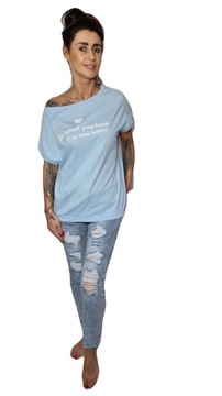 By o la la t-shirt DO WHAT YOU LOVE baby blue S