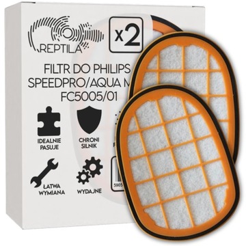 2x FILTR do PHILIPS FC5005 SPEEDPRO MAX AQUA FC XC FILTRY PIANKOWY ZMYWALNY