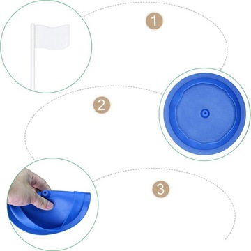 Ставим чашку с флагом Прочные аксессуары для гольфа синего цвета для