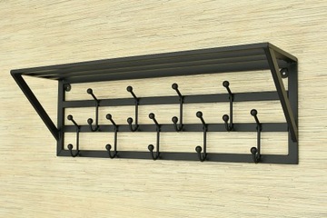 МЕТАЛЛИЧЕСКАЯ ВЕШАЛКА С ПОЛКОЙ 70см ИЗ МЕТАЛЛА ХОЛЛА