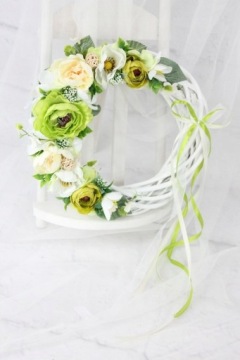 Весенний венок, украшение на дверь, ЗЕЛЕНОЕ украшение