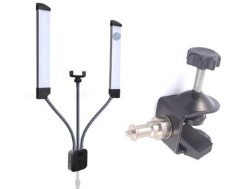 Lampa podwójna LED do makijażu i rzęs 40W + Imadło