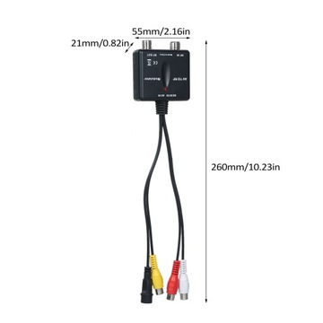 Mini RF Modulator AV do RF Modulator Wyjście NTSC CH3 Kanały D7
