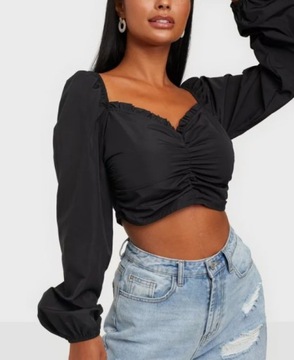 Top Missguided tall 40 L marszczony Milkmaid F30
