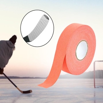 Лента хоккейная тканевая, ширина 2,5 см, оранжевая лента для клюшек.