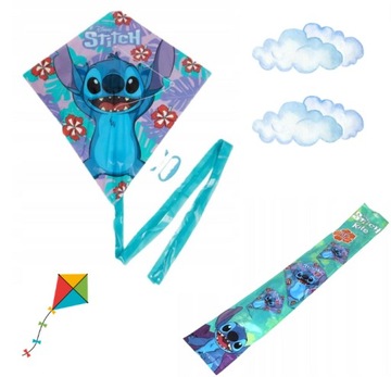 DUŻY KOLOROWY LEKKI LATAWIEC DLA DZIECI ZE WZOREM DISNEY STITCH 57 x 45 cm