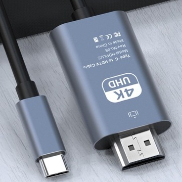АДАПТЕР КАБЕЛЯ АДАПТЕР USB-C 3.1 HDMI 4K MHL 200см для телефона-Macbook