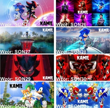 Kubek + imię jeż Sonic 3 Szybki jak Błyskawica! Hedgehog NIEBIESKI środek