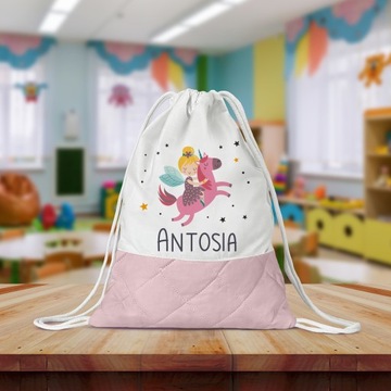 Детский рюкзак с именем и петелькой. Детский рюкзак.