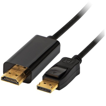 KABEL PRZEWÓD DISPLAY PORT-HDMI POZŁACANY 1,8M ADAPTER KONERTER LAPTOP PC