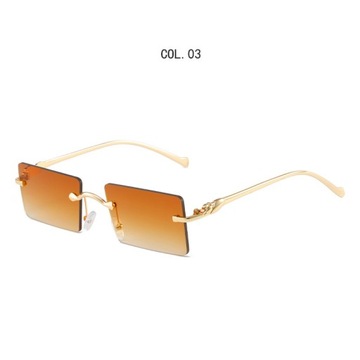 OKULARY PRZECIWSŁONECZNE moda Rimless prostokąt k
