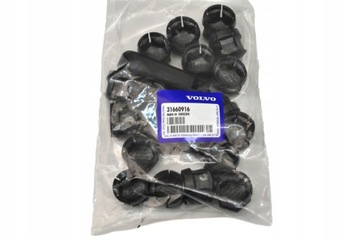 VOLVO nakladki na sruby felgi kola czarne kpl OE