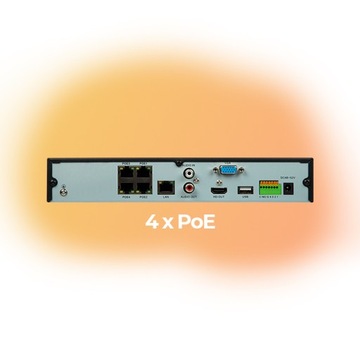 IP-рекордер BLOW 9 каналов 4xPOE 8MP мониторинг