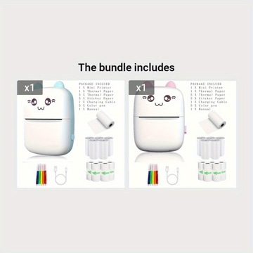 Mini Printer Portable, Pocket Thermal Printer Wireless Smart Printer For