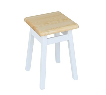 TABORET KUCHENNY DREWNIANY STOŁEK PROSTY 2 KOLORY
