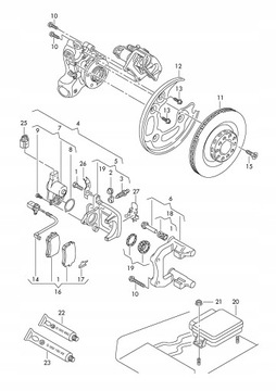 КРЫШКА ДИСКА ЛЕВАЯ ЗАДНЯЯ AUDI A7 4G8 C7 8R0615611B