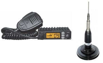 RADIO CB ALBRECHT 6120 VOX MINI + ANTENA MAGNETYCZNA SIRIO ML145 + NAKLEJKA