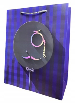 ПОДАРОЧНАЯ СУМКА ФИОЛЕТОВЫЙ ШАР БИНОКЛЕР 32x26x12см