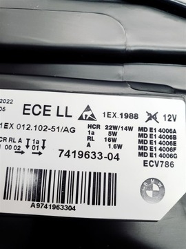 OPEL MOKKA 12R+ PRAVÁ SVĚTLO PŘEDNÍ TMAVÁ ORIG EU !