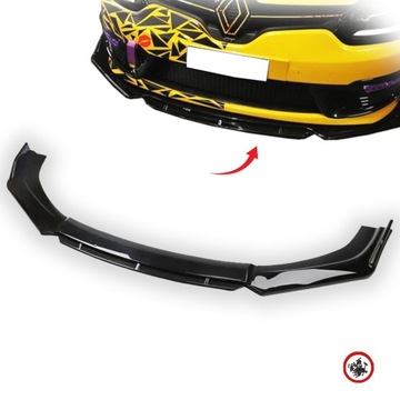SPLITTER UNIWERSALNY SUPER JAKOŚĆ CZARNY POŁYSK BMW AUDI VW RENAULT