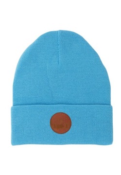 Czapka beanie z bawełny organicznej niebiańska