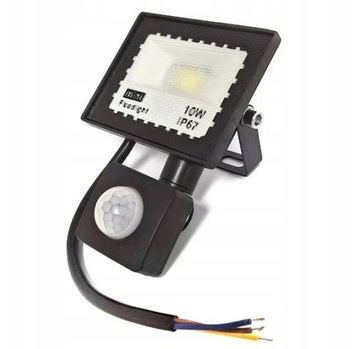 Lampa Naświetlacz Halogen LED 10W Z CZUJNIK RUCHU PREMIUM