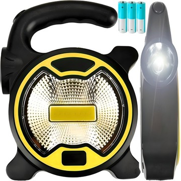 MOCNA LAMPA LATARKA WARSZTATOWA LED COB Z UCHWYTEM