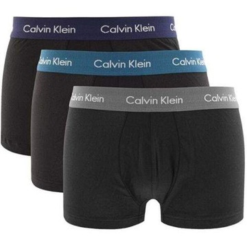 CALVIN KLEIN BOKSERKI MĘSKIE COTTON CZARNE ORYGINALNE 3PACK ZESTAW ROZM.M