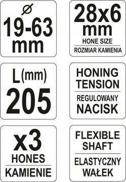 HONOWNICA DO CYLINDRÓW 19-63MM YT-05810 YATO