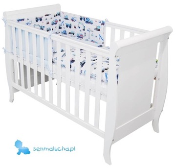 Кровать Миса 120х60, прорезыватели, матрас КПГ, перила