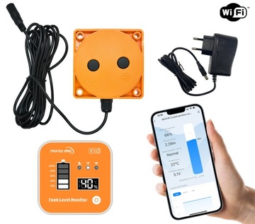 Czujnik poziomu cieczy wody napełnienia zbiornika WiFi Tuya Smart + monitor
