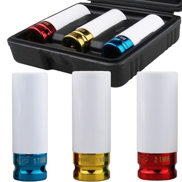 НАБОР АЛЮМИНИЕВЫХ УДАРНЫХ НАСАДОК 17 19 21 ММ BJC