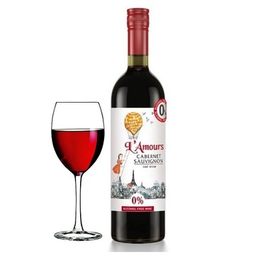L'AMOURS CABERNET SAUVIGNON wino bezalkoholowe czerwone półsłodkie