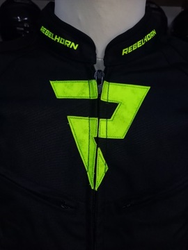 Kurtka Motocyklowa Tekstylna Rebelhorn Vandal Black/Fluo 5XL