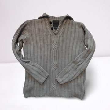 RESERVED LEKKI SWETER WIOSENNY MĘSKI SZARY M/L