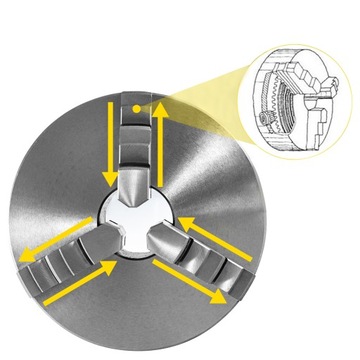 VEVOR Uchwyt Tokarski 3 Szczękowy 100 mm K11-100