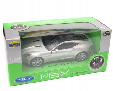 Samochód Jaguar F-Type Coupe srebrny welly