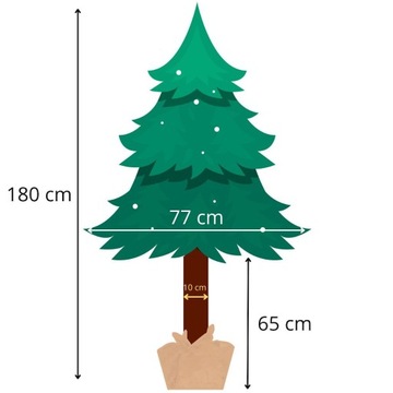 CHOINKA NA PNIU SZTUCZNA SOSNA DIAMENTOWA 180cm