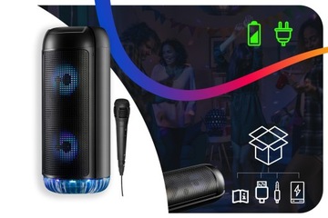 BOOMBOX TUBA RADIO MP3 USB GŁOŚNIK KULA ZESTAW