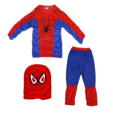 М КОСТЮМ ЧЕЛОВЕКА-ПАУКА КАРНАВАЛЬНЫЙ КОСТЮМ 110/122 см + ЧАСЫ