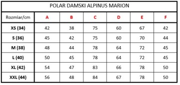 POLAR DAMSKI ALPINUS MARION R. 44 PolarTec 100