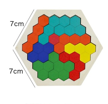 GRA UKŁADANKA KLOCKI PUZZLE DREWNIANE 9.2cm*9.2cm