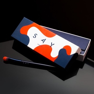 PĘDZEL do konturowania MAKIJAŻU Syntetyczne włosie MIĘKKI ścięty makeup SAY