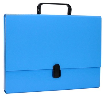 TECZKA-PUDEŁKO OFFICE PRODUCTS, PP, A4/5CM, Z RĄCZKĄ I ZAMKIEM, NIEBIESKA