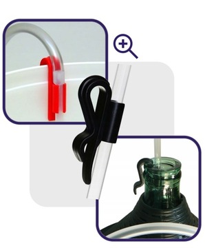 Klips MINI zacisk na rurkę wężyk do średnic 10 mm wiadra uchwyt do wężyka