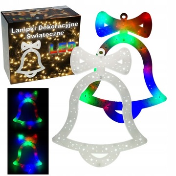 Ozdoba Świąteczna LED DZWONEK MULTIKOLOR 30CM