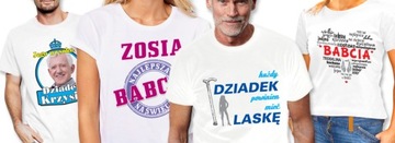 koszulka dla babci i dziadka z nadrukiem, babcia, dziadek - M