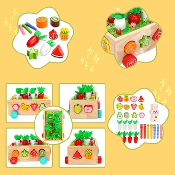 ФРУКТОВАЯ ПАЗЗЛ МОНТЕССОРИ ДЕРЕВЯННАЯ ИГРА ДЛЯ ДЕТЕЙ